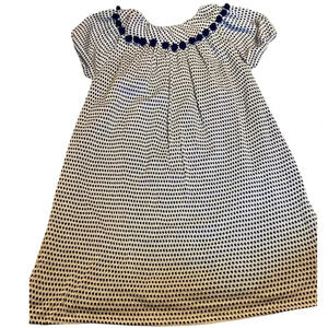 Adorable little girl dress size 7 polka dots and Pom poms!